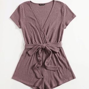 SHEIN waffle knit romper